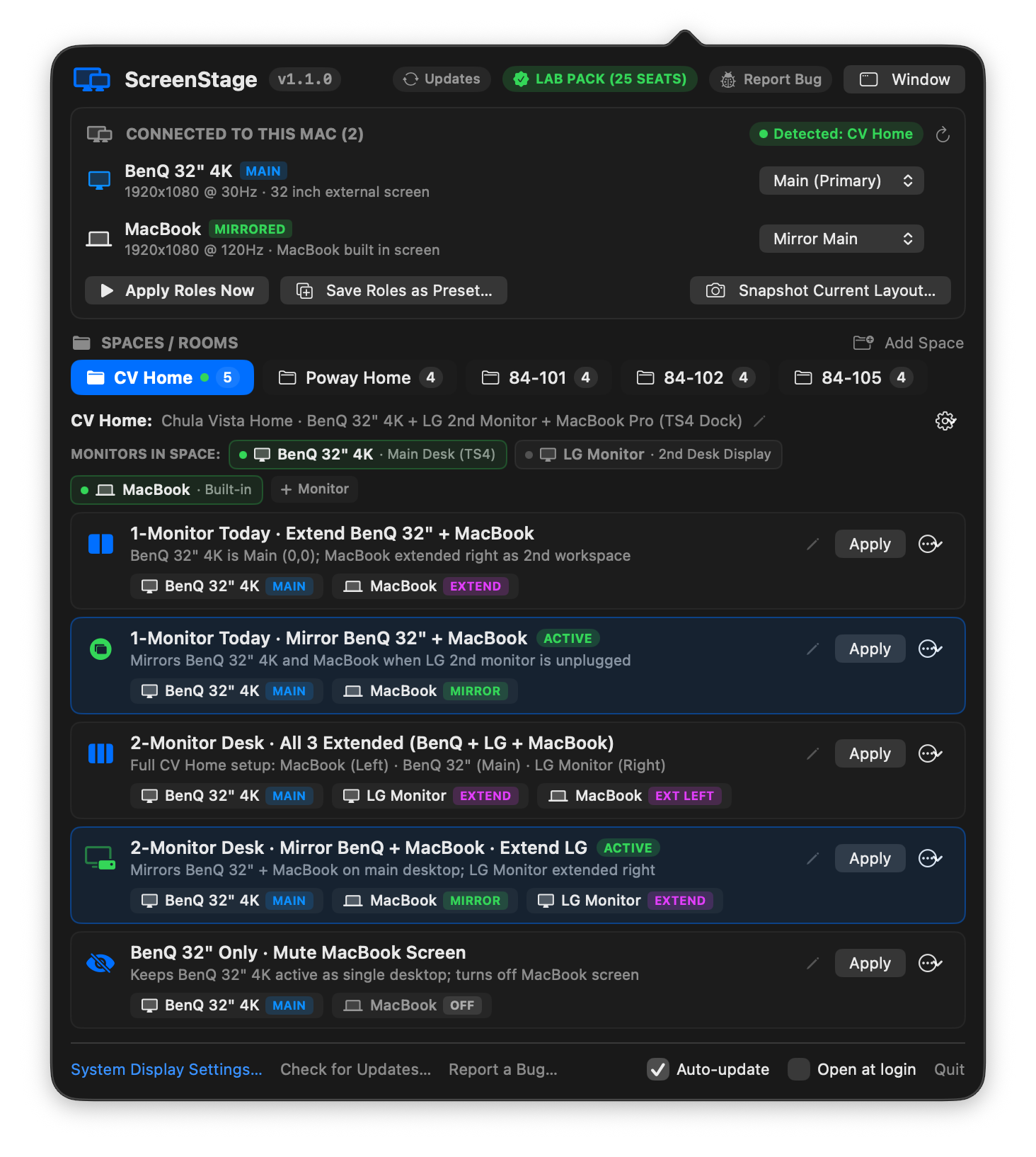 ScreenStage Multi-Room Mode